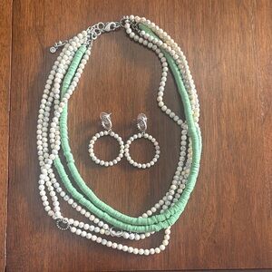 Cabi Adventure Beaded Necklace and Earring Set